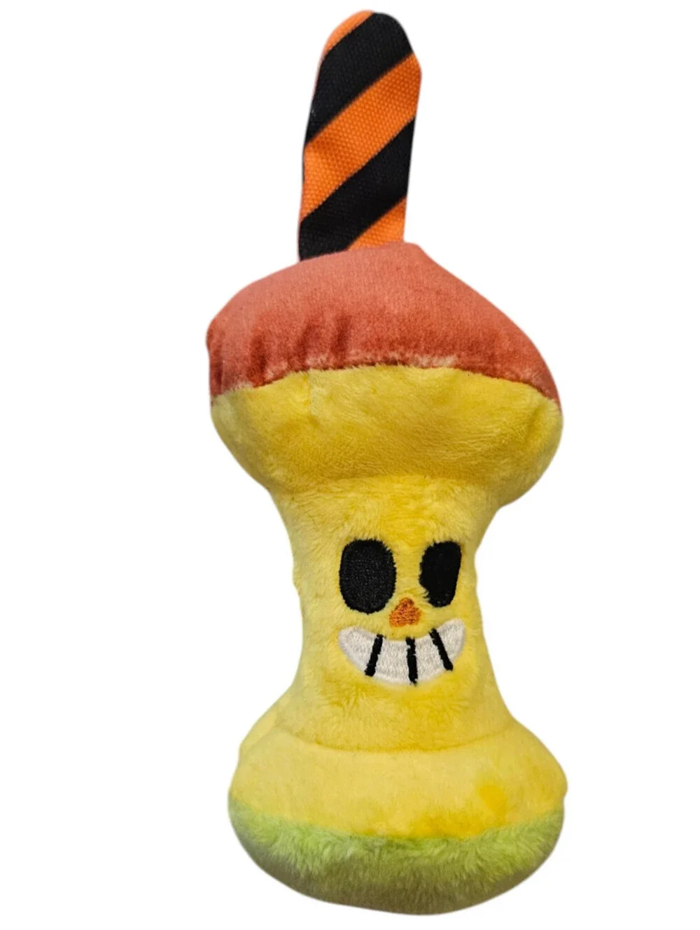Bark Box Dog Sz XS/S Squeaker Plush Toy Apple Core Halloween